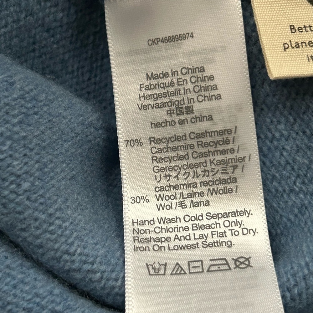 NWT Madewell x Donni (Re)sourced Cashmere Merino Sweater Tank 
Tranquil Ocean XL - Picture 7 of 11